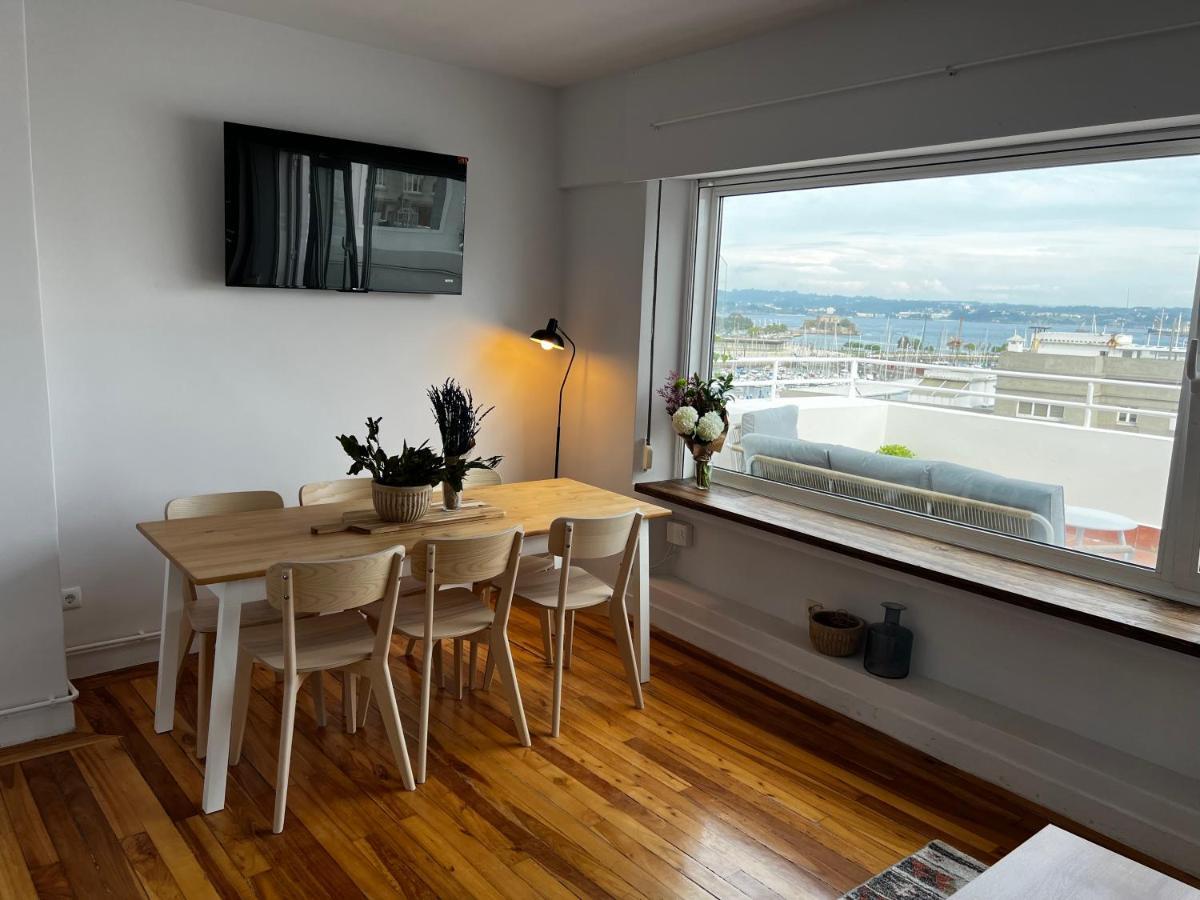 Atico Con Dos Terrazas E Increibles Vistas En Pleno Centro De A Coruña Exteriör bild